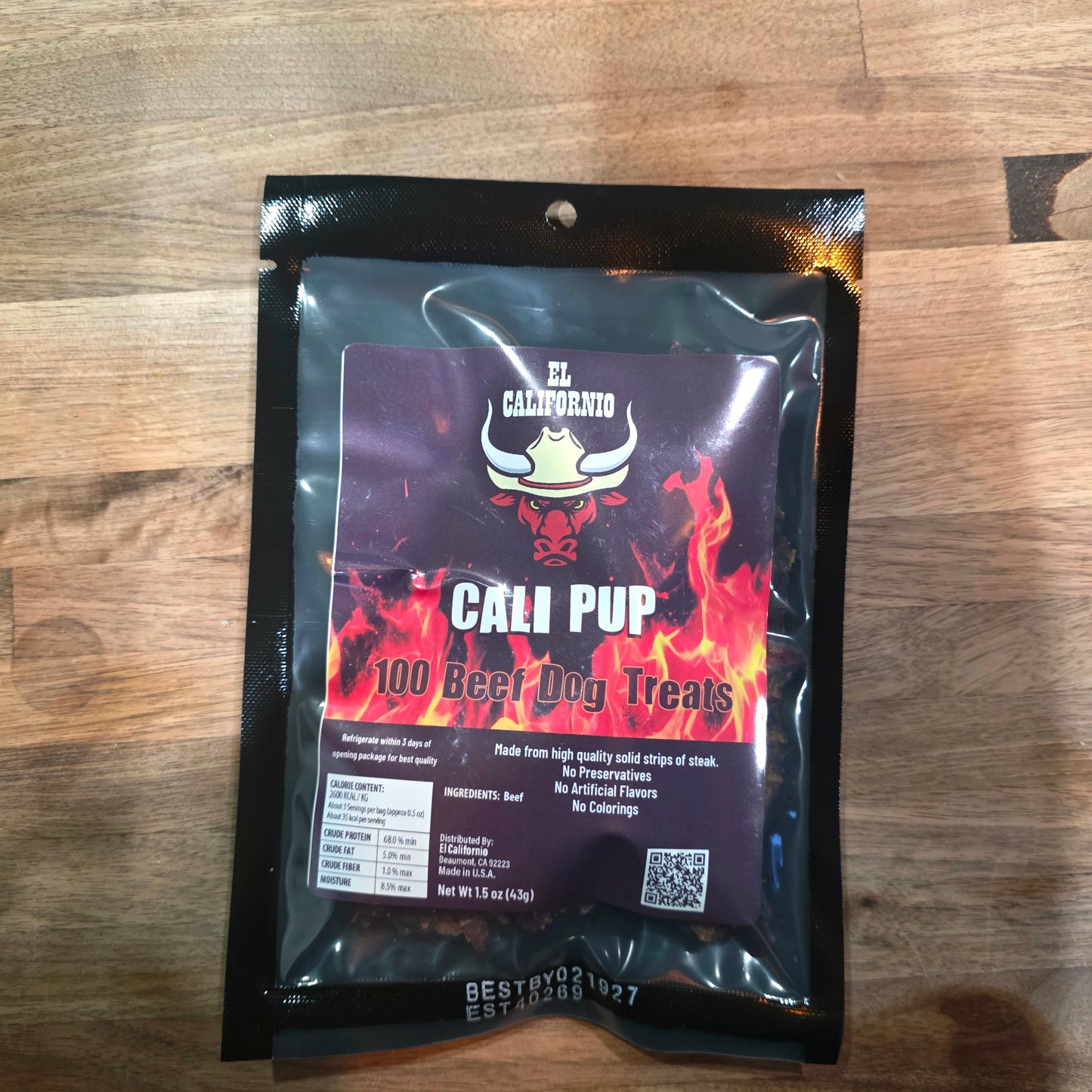 Cali Pup 100% Beef Dog Treats 1.5 oz